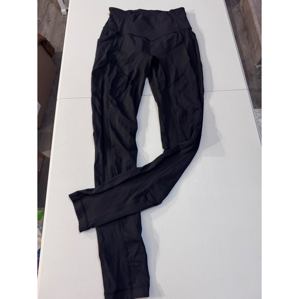 Lululemon Black High Rise Pocket Leggings Athletic Running Tights Women small